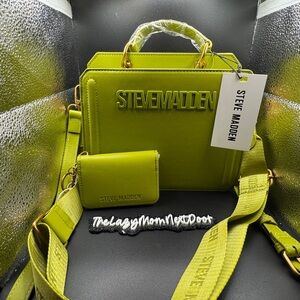 Steve Madden Vibrant Green Satchel Set